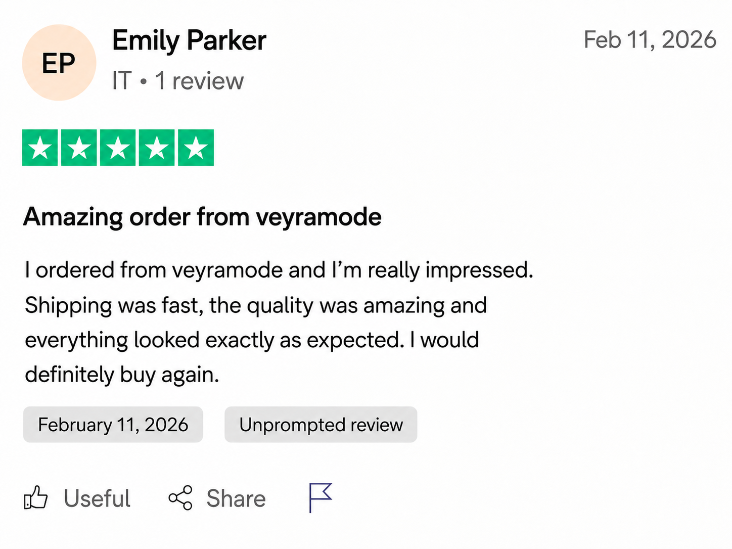 VeyraMode customer review from Emily Parker